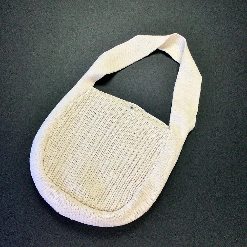 Vintage ivory Knit shoulder‎ bag handBag